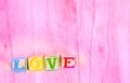 Wooden Toy Blocks Spell Love Royalty Free Stock Photo