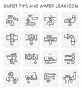 Water leak icon Royalty Free Stock Photo