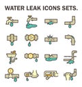 Water leak icon Royalty Free Stock Photo