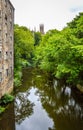 The Water of Leith and the Holy Trinity Church, Edinburgh, Scotland Royalty Free Stock Photo