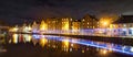 The Water of Leith at night Royalty Free Stock Photo