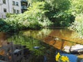 Water of Leith river in Dean village in Edinburgh Royalty Free Stock Photo