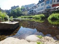 Water of Leith river in Dean village in Edinburgh Royalty Free Stock Photo