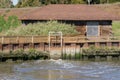 Water level control station in the background, Don Edwards wildlife refuge, Fremont, San Francisco bay area, California