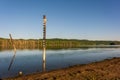 Water level gauge, Mississippi River, USA Royalty Free Stock Photo