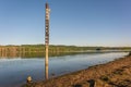 Water level measurement gauge, Mississippi River, USA Royalty Free Stock Photo