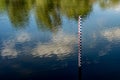 Water level pole Royalty Free Stock Photo