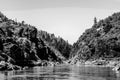 Water level view of Hellgate Canyon on the wild and scenic Rogue River