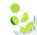 Lime splash Royalty Free Stock Photo