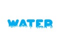Water Liquid lettering sign. aqua alphabet. viscous text