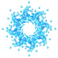 Water: Liquid shape blue star isolated Royalty Free Stock Photo