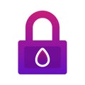 Water lock gradient logo design template icon Royalty Free Stock Photo