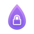 Water lock gradient logo design template icon Royalty Free Stock Photo