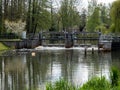 Water lock in the Spreewald nature reserve Royalty Free Stock Photo