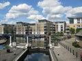 Water locks in Brentford Marina, London, UK