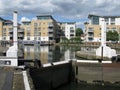 Water locks in Brentford Marina, London, UK
