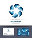 Water. Logo, icon, emblem, template, business card Royalty Free Stock Photo