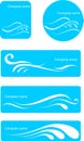 Water logo set Royalty Free Stock Photo