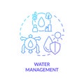 Water management icon heatflation concept Royalty Free Stock Photo