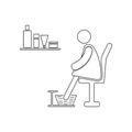 water massage in the beauty salon icon. Element of beauty salon for mobile concept and web apps icon. Outline, thin line icon for