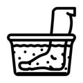 water massage line icon vector illustration