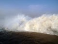 Water masses at the outlet of the Merowe hydroelectric power station Royalty Free Stock Photo