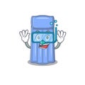 Water mattress mascot design concept wearing diving glasses Royalty Free Stock Photo