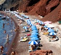 water and mediterranean coastline sea red beach in santorini greece europe