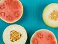 Water Melon Galia Melon and Honeydew Melon