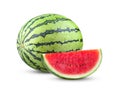 Water melon isolated on white background Royalty Free Stock Photo
