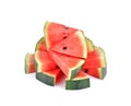 Water melon sliced on white background