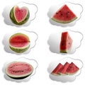 Water-melon on a white background.