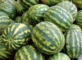 Water melons at a farmers market Royalty Free Stock Photo