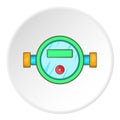 Water meter icon, cartoon style Royalty Free Stock Photo