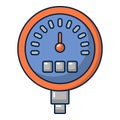 Water meter icon, cartoon style Royalty Free Stock Photo