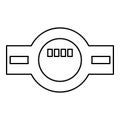 Water meter measuring sanitary equipment contour outline line icon black color vector illustration image thin flat style Royalty Free Stock Photo