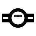 Water meter measuring sanitary equipment icon black color vector illustration image flat style