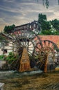 A water mill at the entrance of the Old Town of Lijiang, China Royalty Free Stock Photo