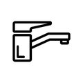 Water mixer icon vector. Isolated contour symbol illustration Royalty Free Stock Photo