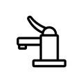 Water mixer icon vector. Isolated contour symbol illustration Royalty Free Stock Photo