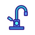 Water mixer icon vector. Isolated contour symbol illustration Royalty Free Stock Photo