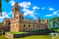 Water moat castle background of Minerbio in Bologna - Emilia Rom