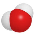 Water molecule, chemical structure.