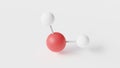 water molecule 3d, molecular structure, ball and stick model, structural chemical formula polar inorganic compound Royalty Free Stock Photo