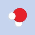 Water molecule, H2O formula illustration
