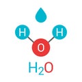 Water molecule H2O Royalty Free Stock Photo
