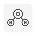 Water molecule icon Royalty Free Stock Photo