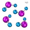 Water molecules set Royalty Free Stock Photo