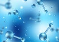 Water molecules structure abstract background, vector illustration Royalty Free Stock Photo