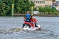 Water motorcycle on the river Spree in Berlin KÃÂ¶penick